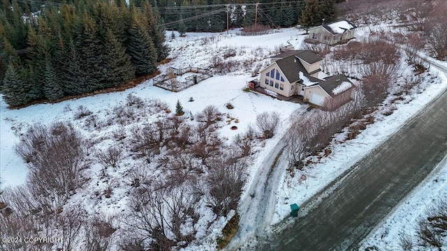 view of snowy aerial view