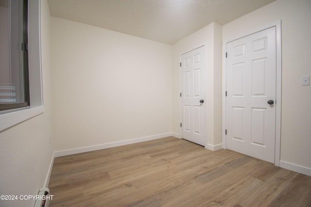 interior space featuring light wood-type flooring