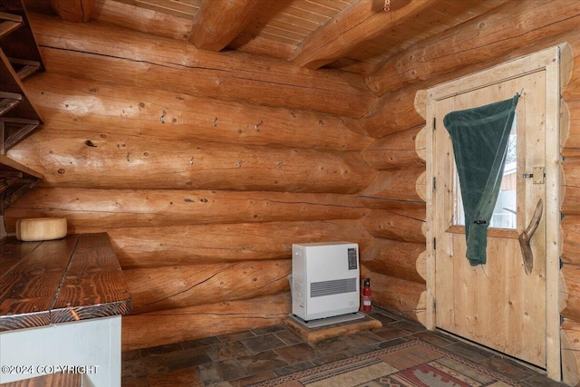 TL-215 Old Valdez Trl, Salcha, AK 99714 - relaxing sauna featuring wood ceiling and log walls