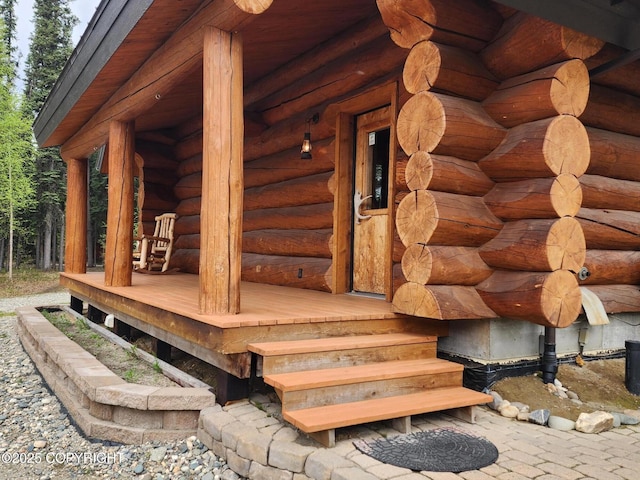 TL-215 Old Valdez Trl, Salcha, AK 99714 - entrance to property featuring log exterior