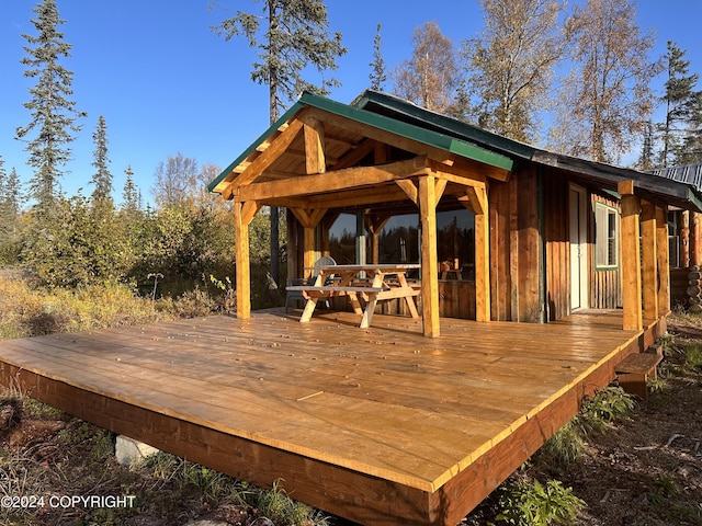 view of wooden deck