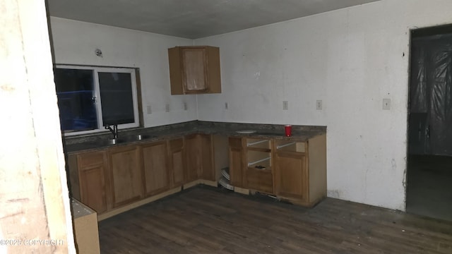 44589 Opal St, Kenai, AK 99611 - kitchen with dark wood finished floors and dark countertops