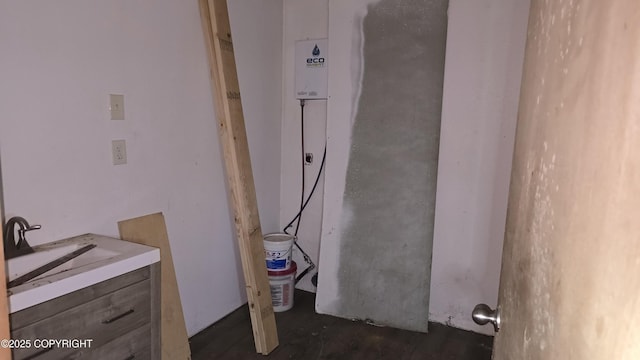 44589 Opal St, Kenai, AK 99611 - bathroom with vanity and unfinished concrete flooring