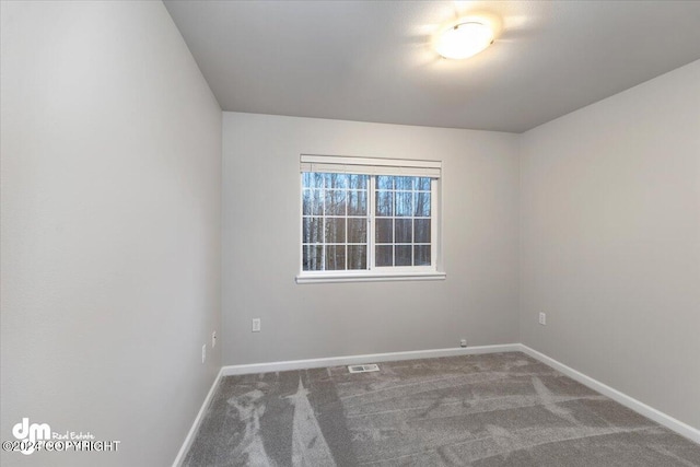 unfurnished room featuring carpet flooring