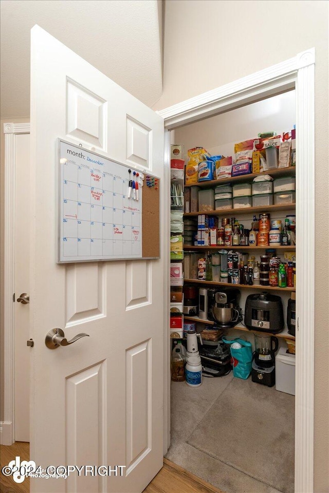 view of pantry