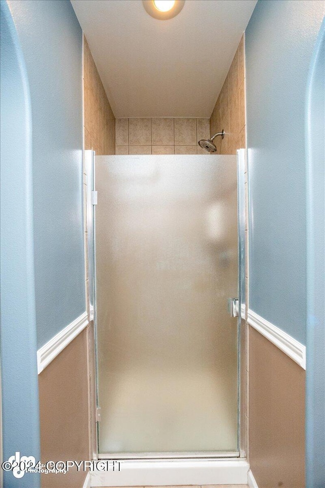 bathroom with walk in shower