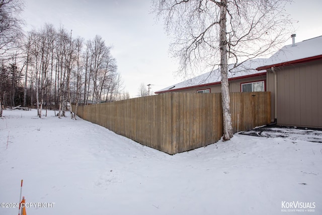 view of snowy yard