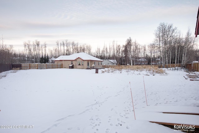 view of snowy yard