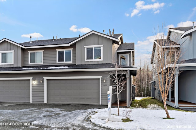 front of property featuring a garage