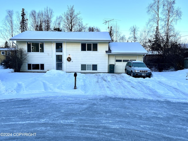 split foyer home with a garage