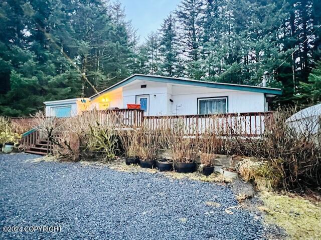 3411 Monashka Bay Rd, Kodiak, AK 99615 - view of front of home featuring a deck