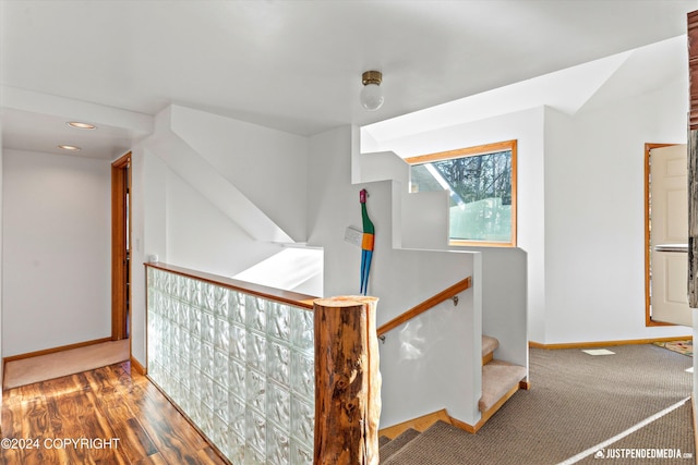 hallway featuring hardwood / wood-style floors