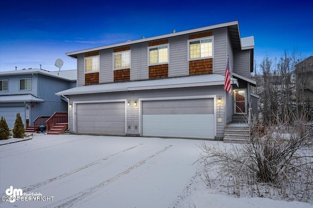 view of front of home featuring a garage