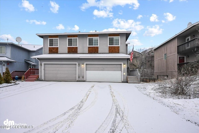 view of front facade with a garage