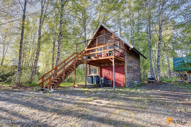 13718 E 1st St, Talkeetna, AK 99676 - view of outbuilding featuring stairs