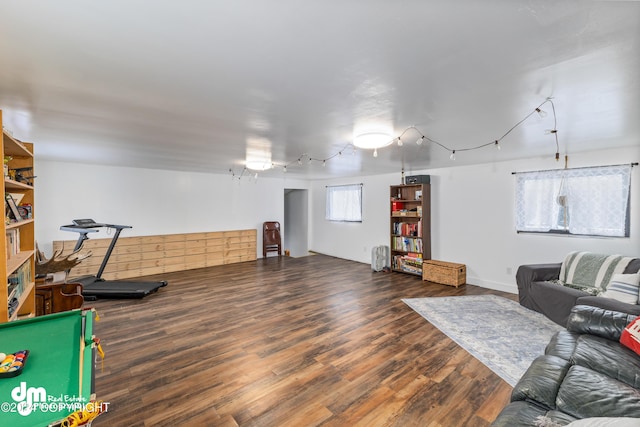 interior space featuring dark hardwood / wood-style floors