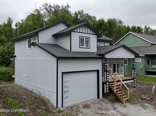 view of front facade with a garage