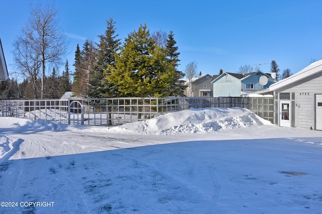 view of snowy yard