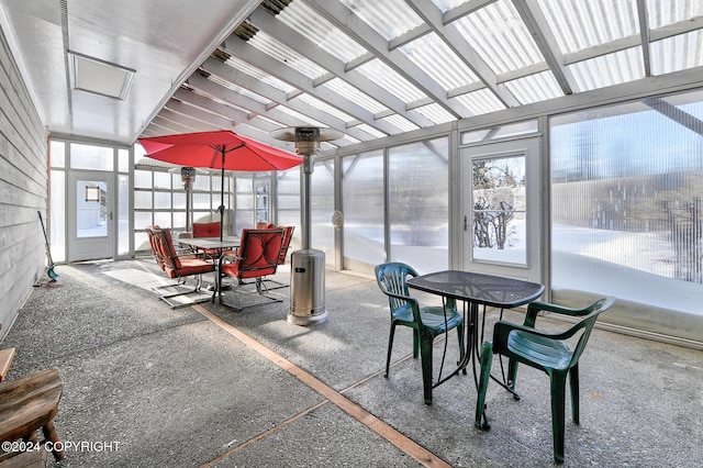 view of sunroom