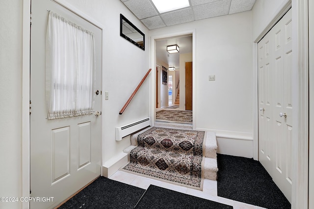 2795 Watergate Way, Kenai, AK 99611 - foyer with baseboard heating and a drop ceiling
