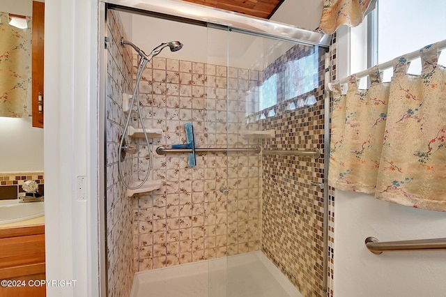 2795 Watergate Way, Kenai, AK 99611 - bathroom with a stall shower and vanity