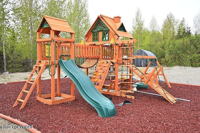 view of jungle gym