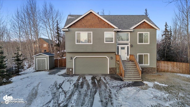 view of split foyer home