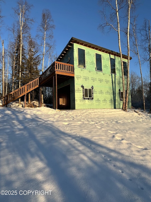 exterior space featuring a deck