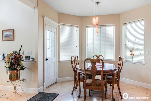 16643 Woods Pointe Cir, Anchorage, AK 99516 - dining area featuring light tile patterned flooring