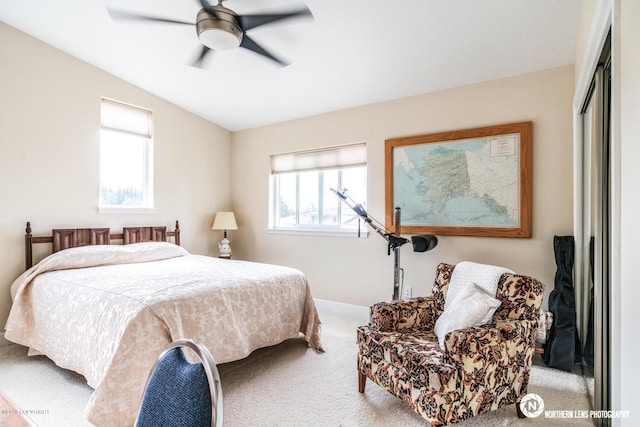 16643 Woods Pointe Cir, Anchorage, AK 99516 - carpeted bedroom featuring ceiling fan and a closet