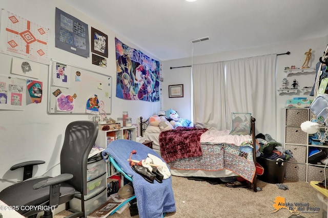 view of carpeted bedroom