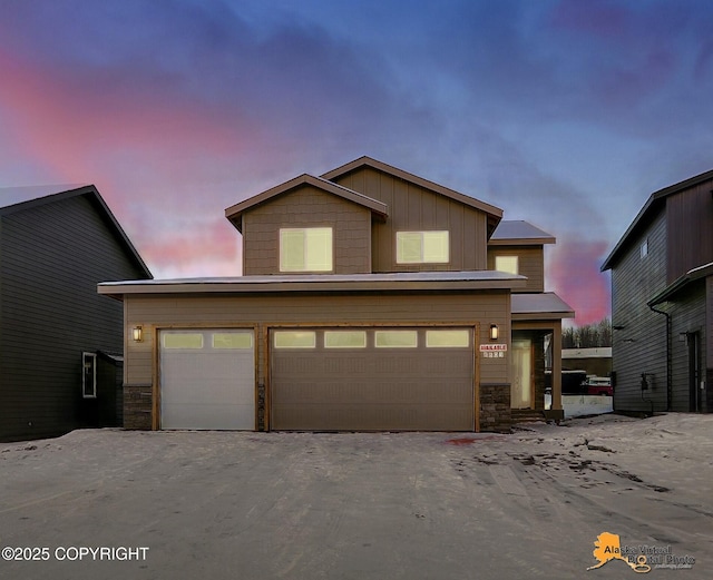 front facade featuring a garage