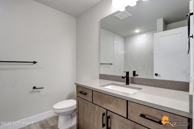 8803 Chalk Hill Loop, Anchorage, AK 99502 - full bath with vanity and wood finished floors