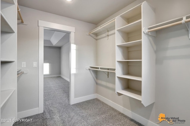 8803 Chalk Hill Loop, Anchorage, AK 99502 - walk in closet featuring carpet floors