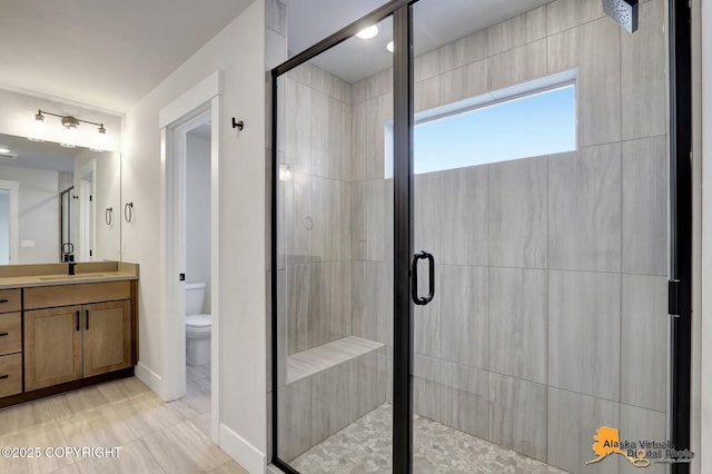 8803 Chalk Hill Loop, Anchorage, AK 99502 - full bath with vanity and a shower stall