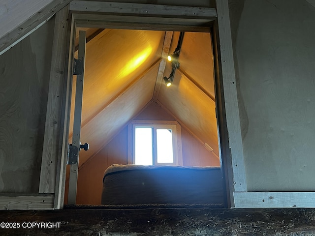 bonus room featuring lofted ceiling