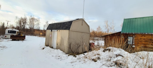 view of snow covered structure