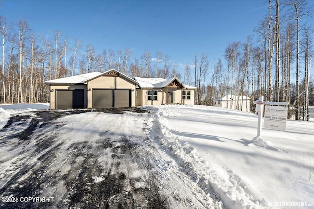 view of front of home featuring a garage