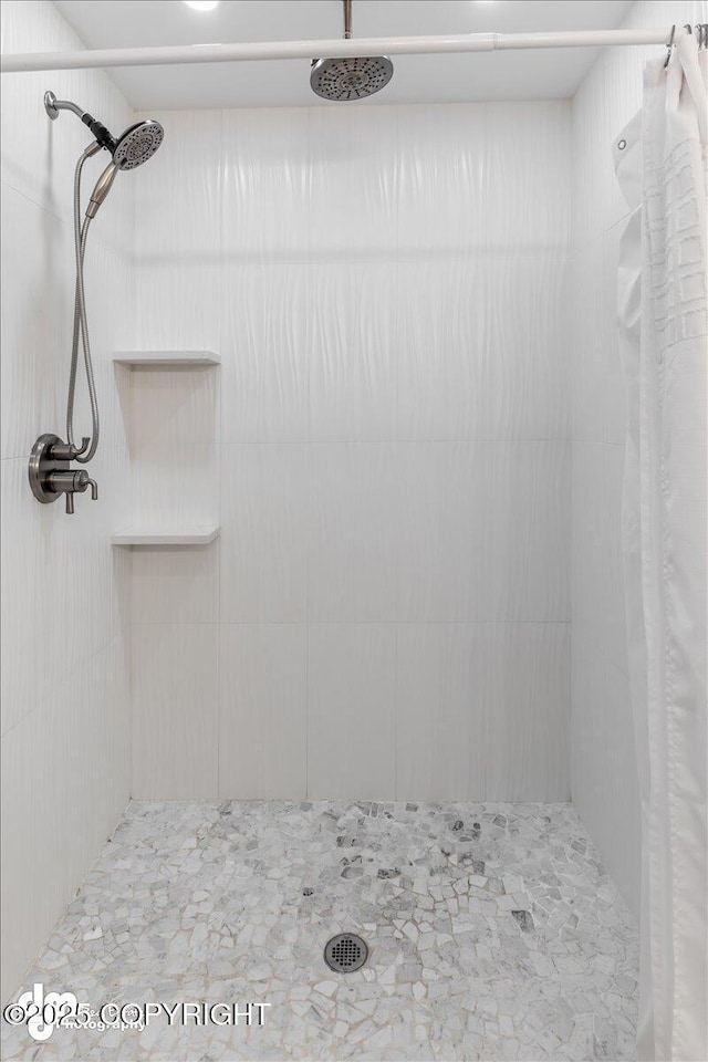 bathroom with walk in shower