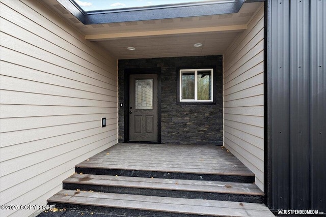 view of doorway to property