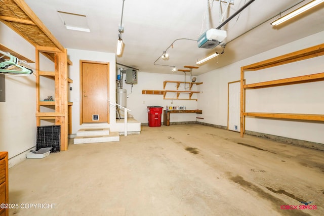 basement featuring gas water heater