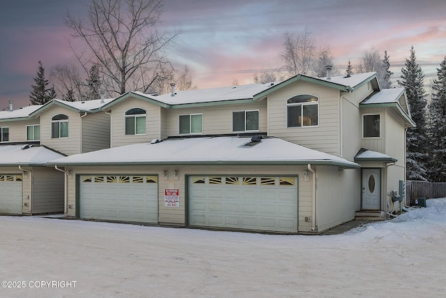 view of front of house featuring a garage