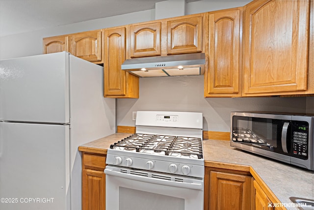 kitchen with white appliances