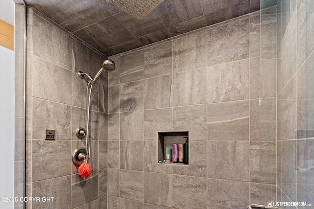 full bathroom with tiled shower