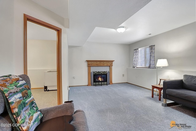 view of carpeted living room