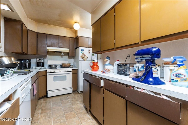 kitchen featuring white appliances