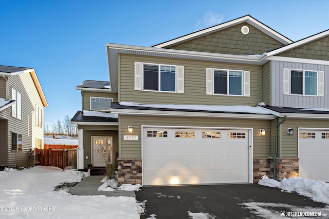 view of front of house featuring a garage