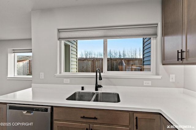 kitchen featuring stainless steel dishwasher and sink