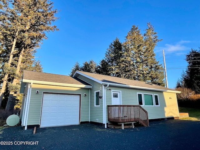 view of front of home featuring a garage