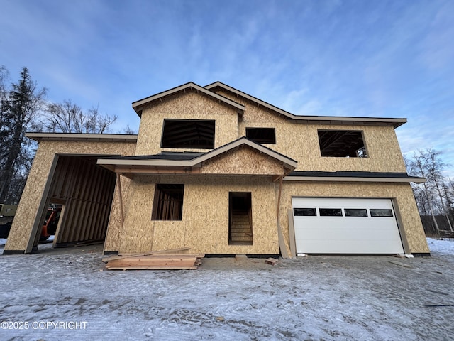 property under construction featuring a garage